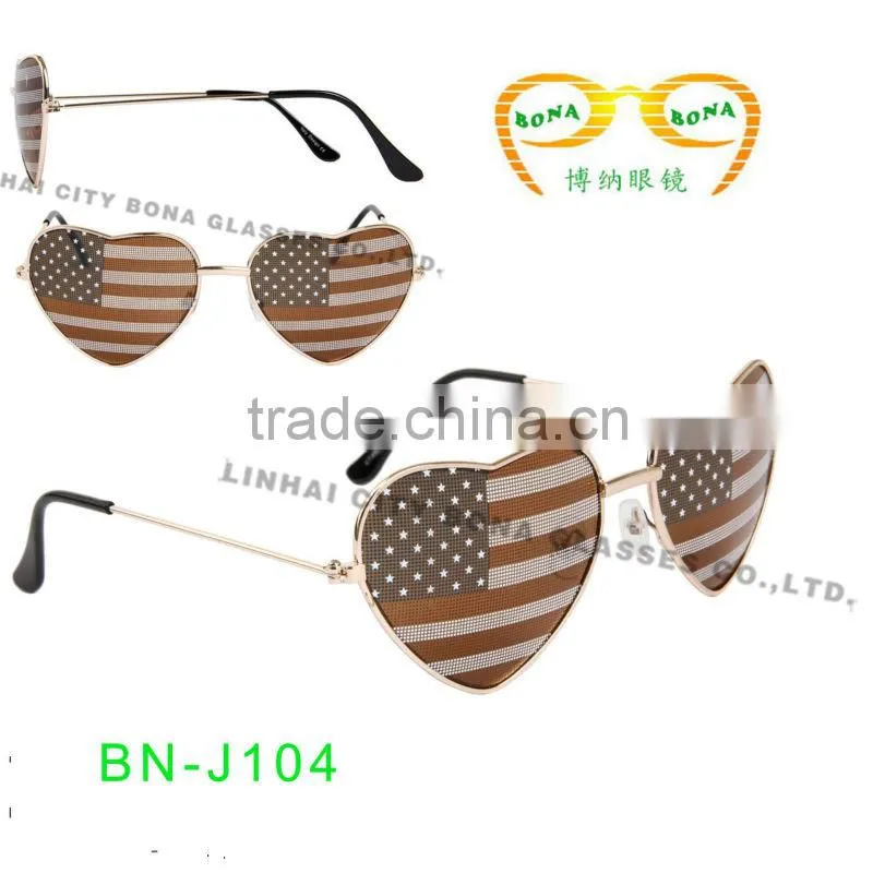 promotional metal heart sunglasses