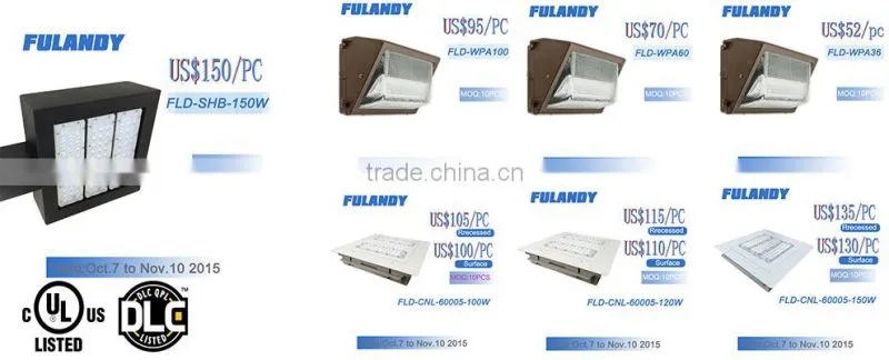 pc and aluminum square led wallpack ip65 outdoor led Wall Light