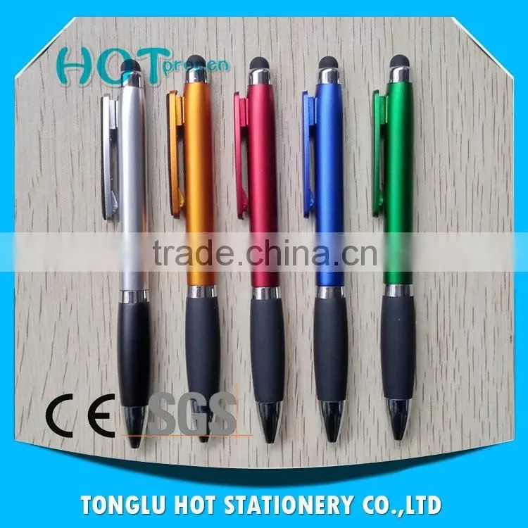 2016 New products multi funtion pen with stylus on the top