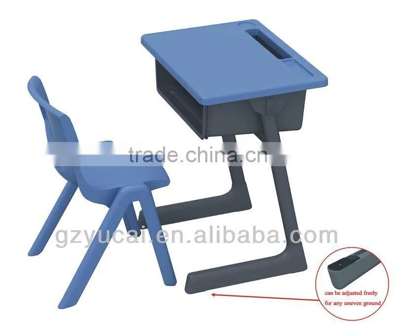 Adjustable cheap school desk and chair