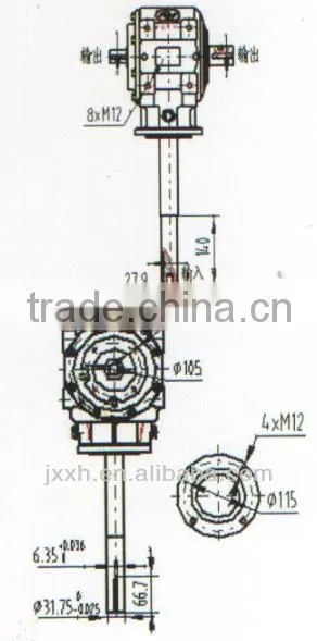 High Speed Reduction Agricultural Machinery Gearbox
