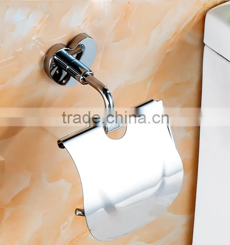 bathroom accessory with brass toliet paper roll holders for shower rail.