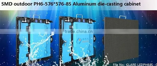 2016 New Products Outdoor Die Casting Aluminum LED P6 Rental Display