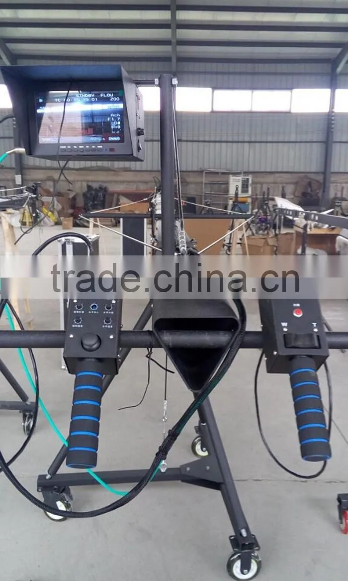 Professional 12m 2-axis motorized dutch head crane video camera jimmy jib crane