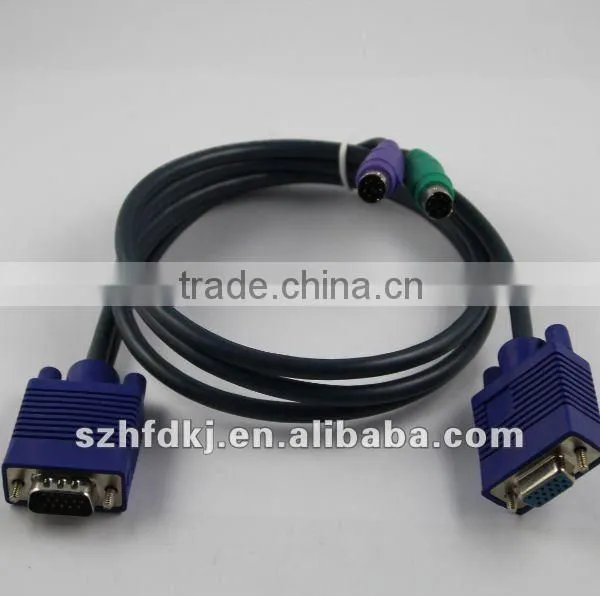 Standard SVGA/ VGA Cable M/F 1.5M Monitor Cable ferrites (Gold Plated)