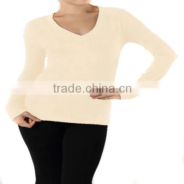 Womens V-Neck plain T-Shirts