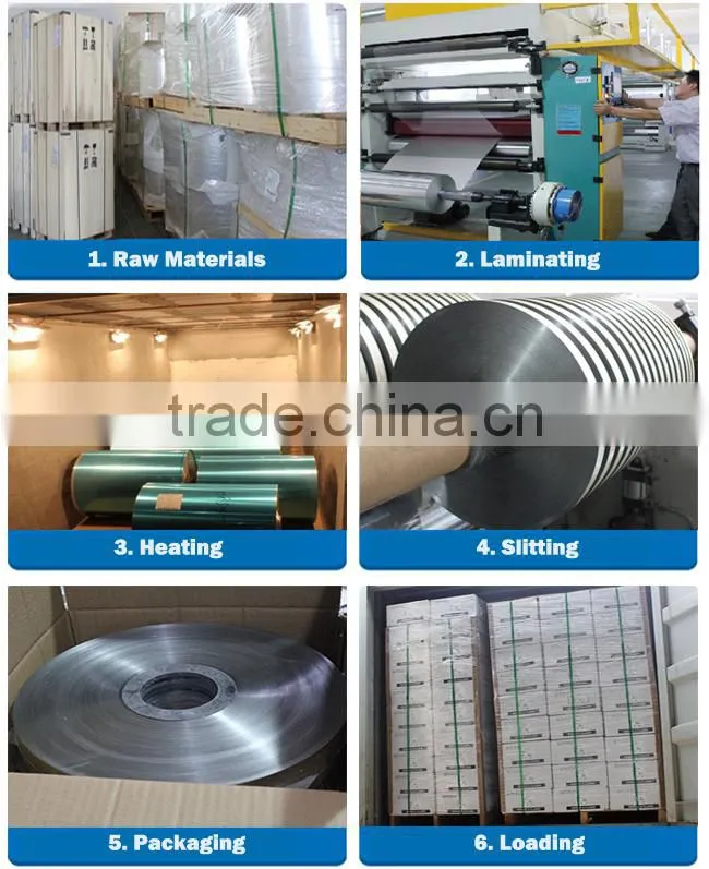 Flexible insulation film Aluminum PET Laminate Tape for Flexible Air Duct Materials