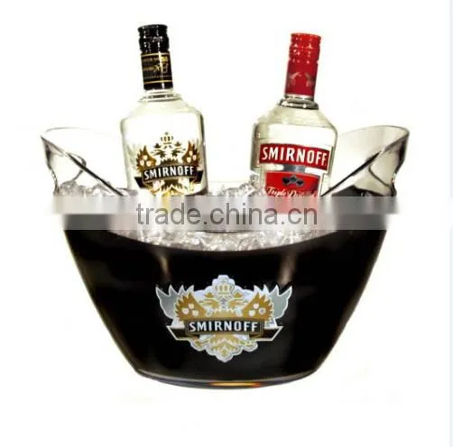 customized plastic double color beer cooler bucket for promotion