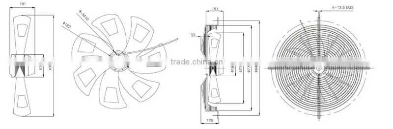 710mm outer rotor axial flow fan
