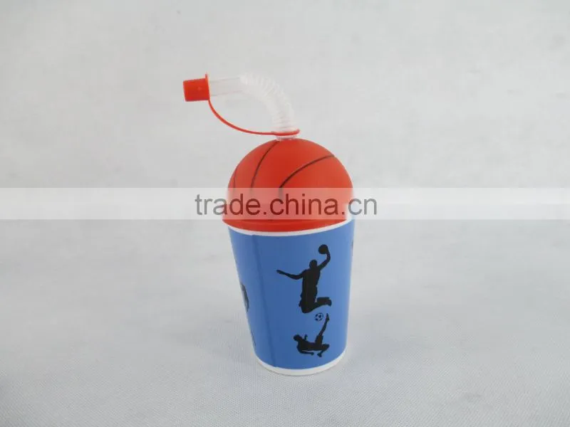 2014 NEW sports 300ml *425ml kids drinking cups with straw