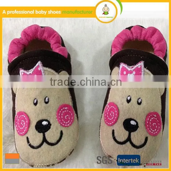 manufacturer best selling lovely animal patterns cotton fabric cheap children winter shoes