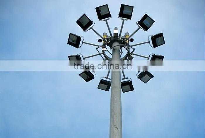 25m Polygon Flood Light Pole -hot dip galvanized lamp post, lamp column