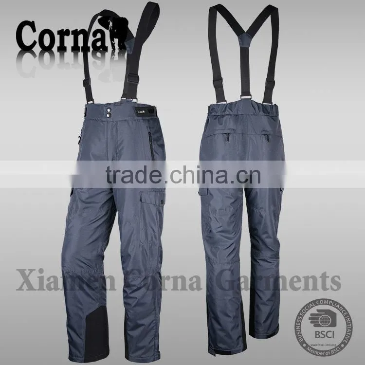 Latest fashion trends suspender trousers waterproof side pocket pants