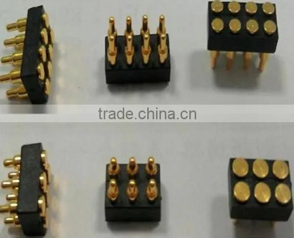 Customized 8pin probe plug type pogo pin magnetic connector, connector Probes with shrapnel