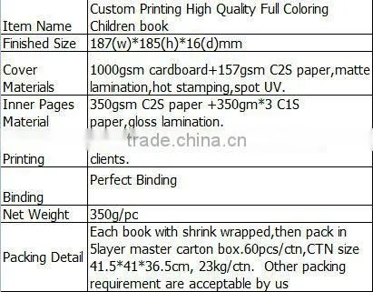 Professional Colorful Hardcover Baby Memory Book