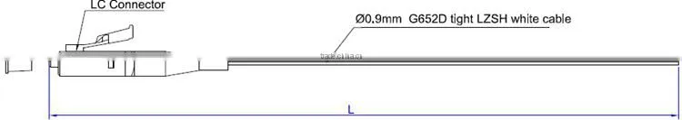 High quality China-made LC OM3 12 core mini-breakout Fiber optic pigtail