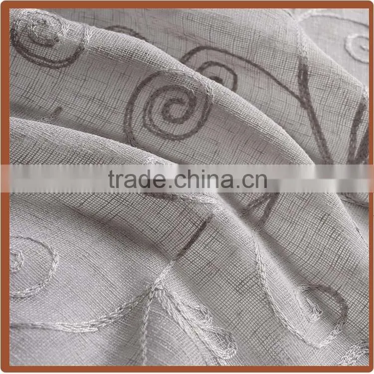 Polycotton embroidery joint fabric curtain /living room curtain