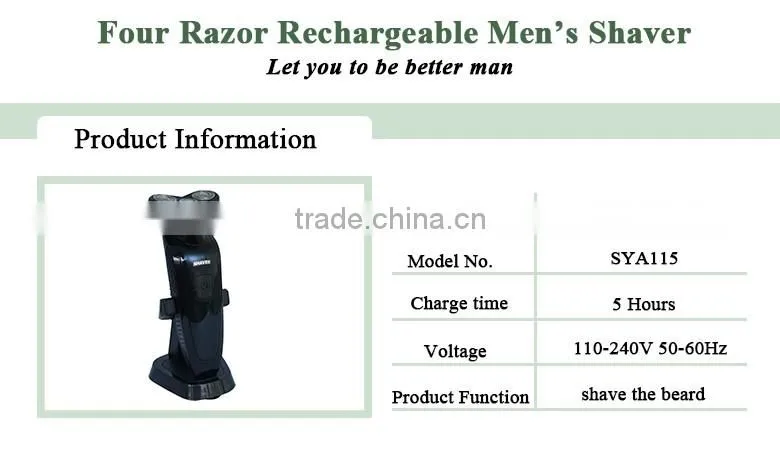 washable men electric shaving machine and trimmer rasoir facial hair stylish 3 head competitive price