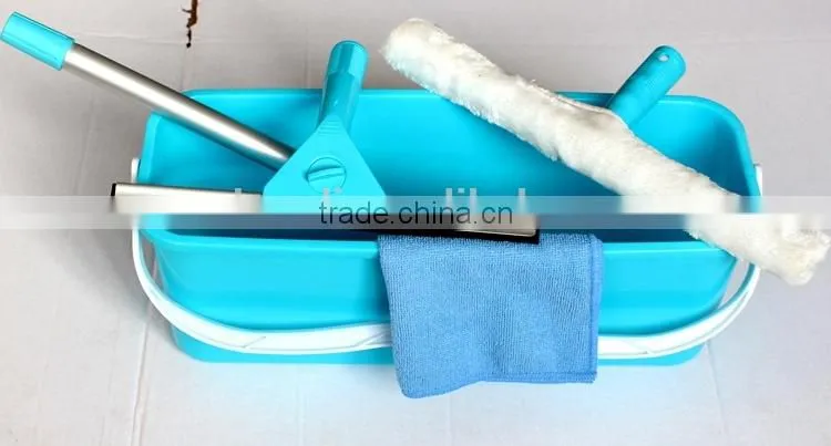 5pc Set Window Washer Glass Washer Rubber Squeegee and Bucket Set HD3501