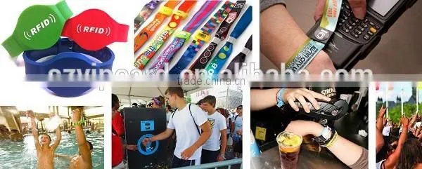 Full color ABS ISO14443A chip passive 13.56Mhz wristband