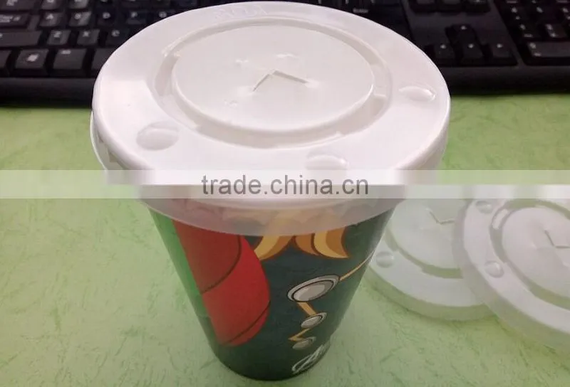 clear disposable plastic flat lid for 8oz and 12oz paper cups