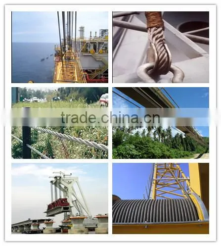 WELLS electric galvanized steel wire rope from 22-38 mm