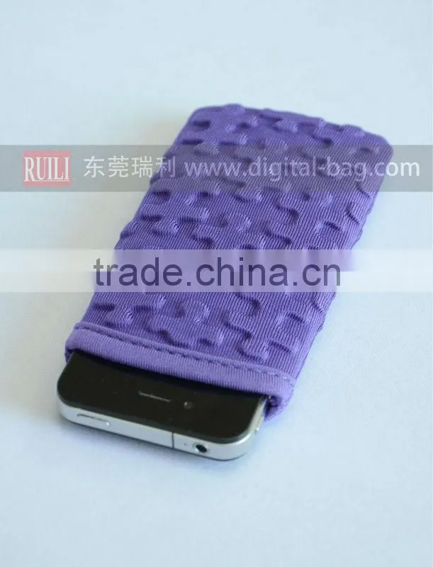 Purple fancy mobile phone bag/pouch for girls