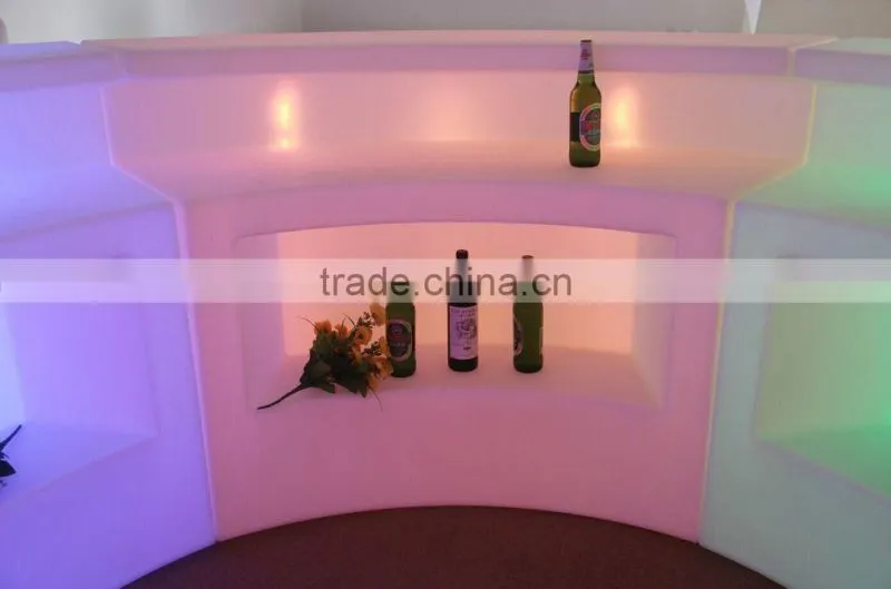 Indoor bar serving led bar counter design