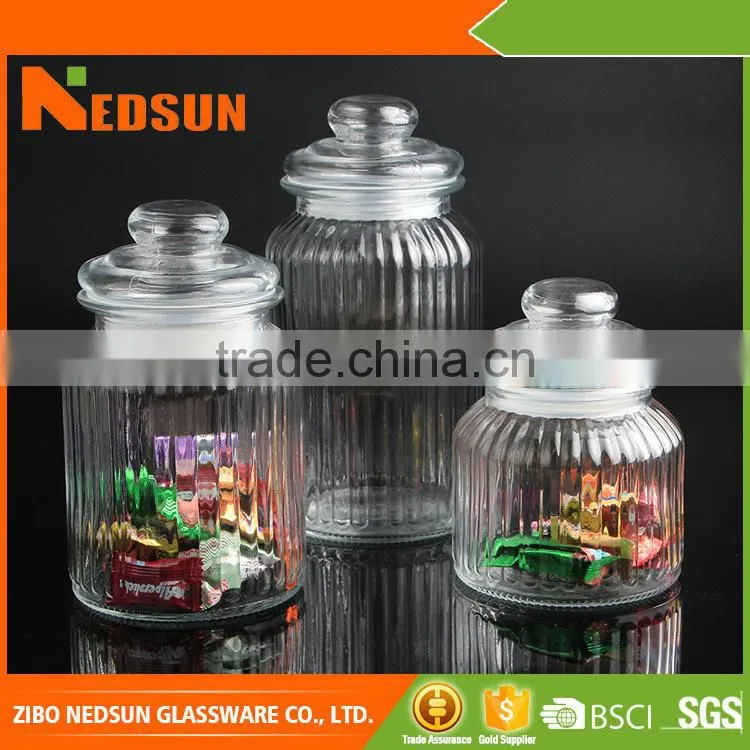 Hot sale new product 3000ml, 1000ml, 660ml New product glass storage containers glass lids