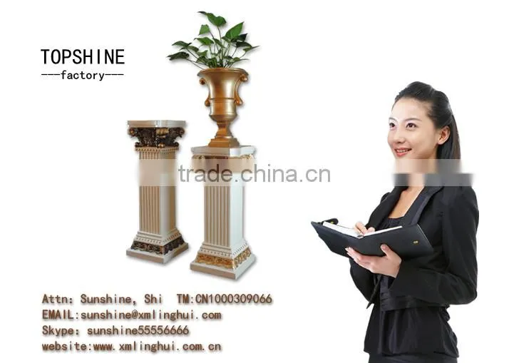 Europe Style Pillar /Roman Column /Wedding Road /Fiberglass Pedestal /Flower Pot With Stand