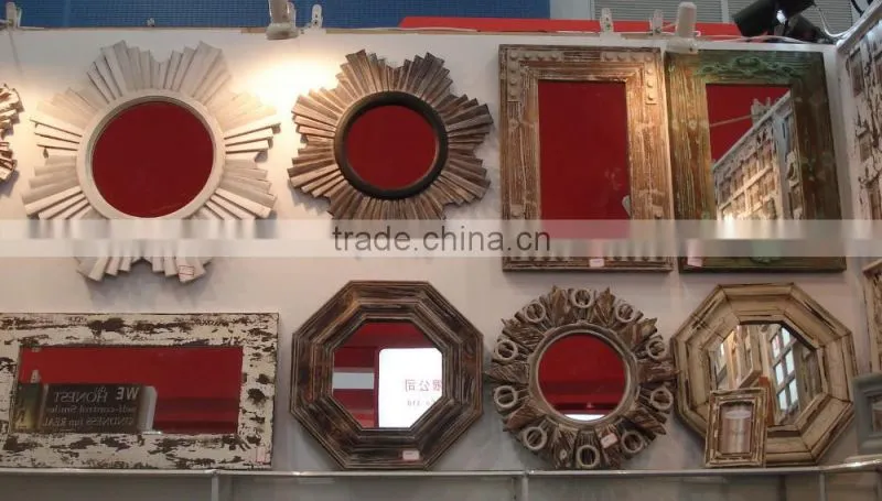 Cheap large walll mirrors/ reclain recycle wood mirror frame