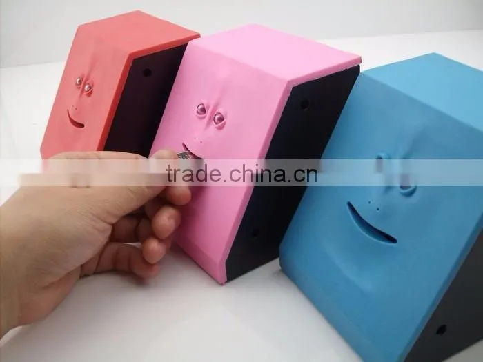Creative Human Face Shape Saving Pot, Stealing Saving Money Box/Plastic Coin Bank