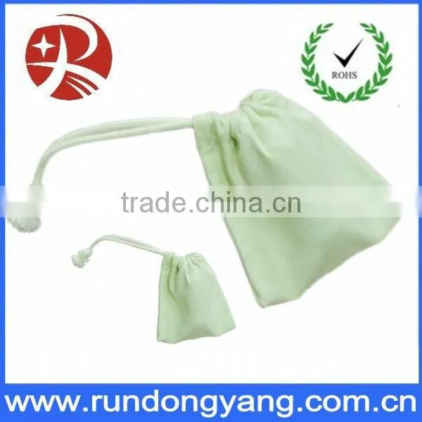 Natural fashional small cotton drawstring bag