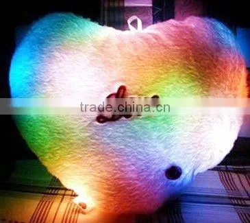 Supply fashion new design plush LED light cushion small order