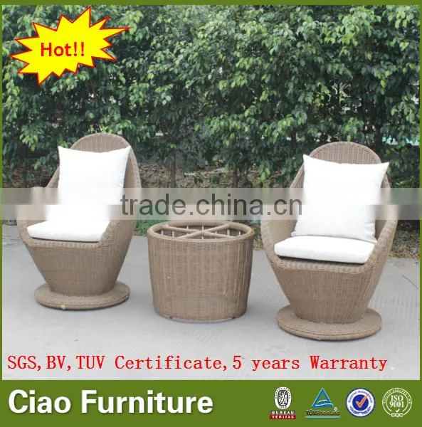 Garden furniture bistro coffee set rattan table and chair for sale