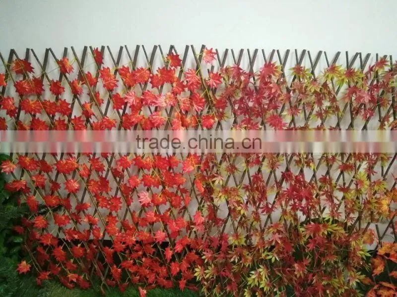 Folding wood fences for garden decoration