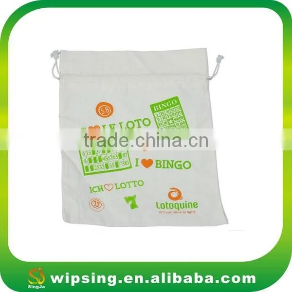 Custom Design Full Printing Cotton Drawstring Bag