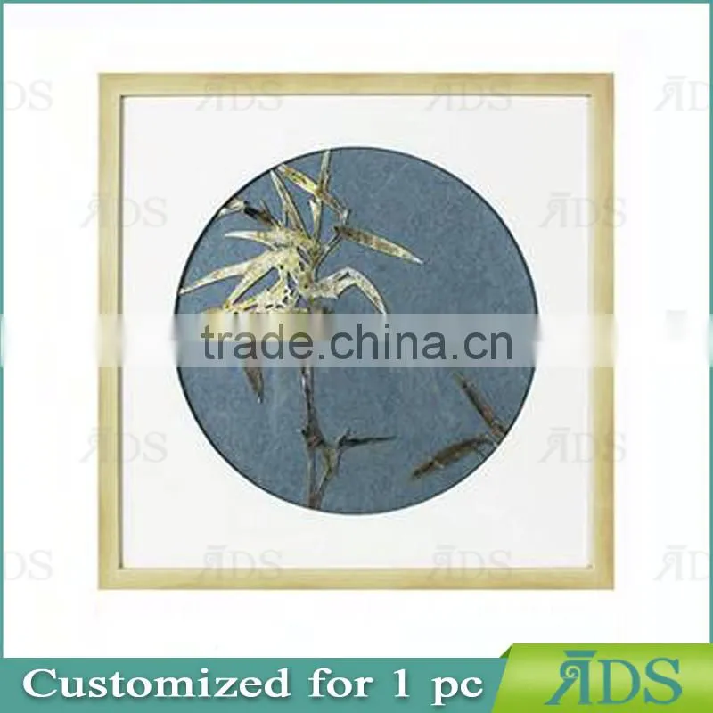 Framed Handmade Iron Slice Shadow Box Wall Decoration Bamboo Design