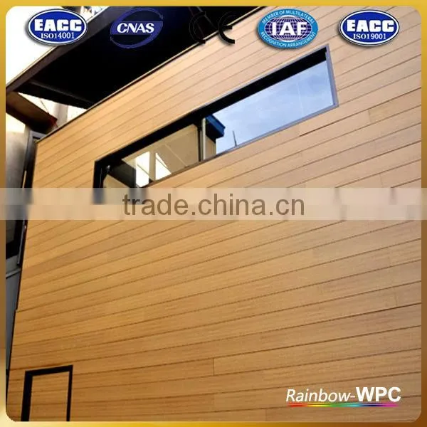 2014 popular wood plastic compoaite exterior wall panel, waterproof wpc wall panel, low price wpc wall cladding