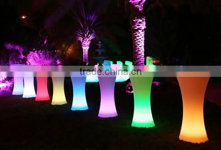 LED Plastic Glowing Table/Rechargeable LED Glowing Table