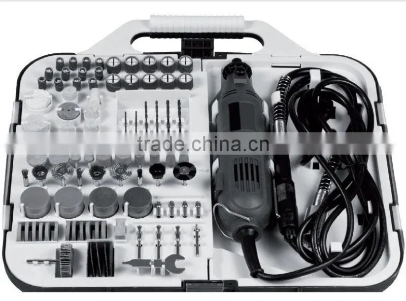 163pcs 135W Portable Hobby Rotary Tools Kit Accessory with Flex Shaft Handheld Grinding Electric Mini Grinder Set