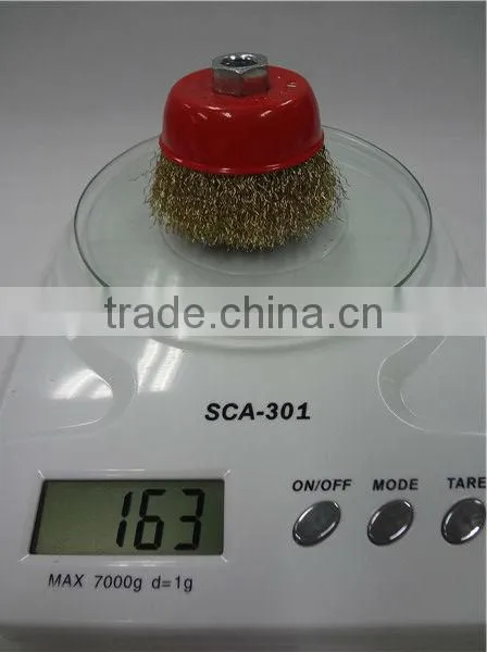 Brass Coated Twist Wire Cup Brush(65mm~150mm)