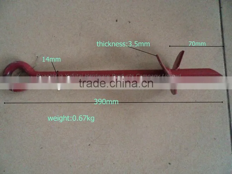 black&red painted fence earth anchor on hot sale china supplier