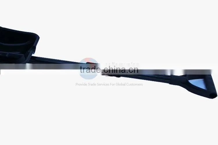 Winter plastic snow shovel with iron pole