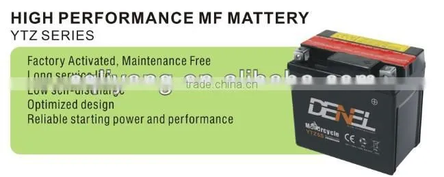 dry-charged high performanceMOTORCYCLE BATTERY 12V16AH