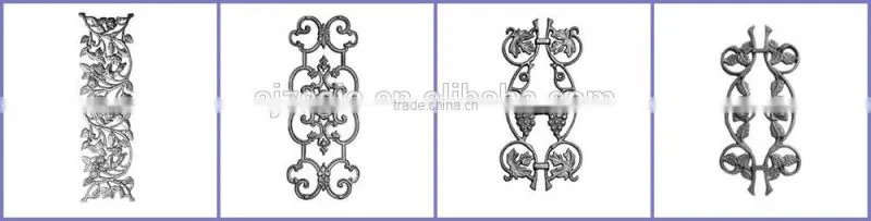 cast iron decorations for ornamental fence & gates