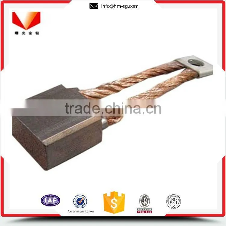 Durable wide range automotive starter carbon brush