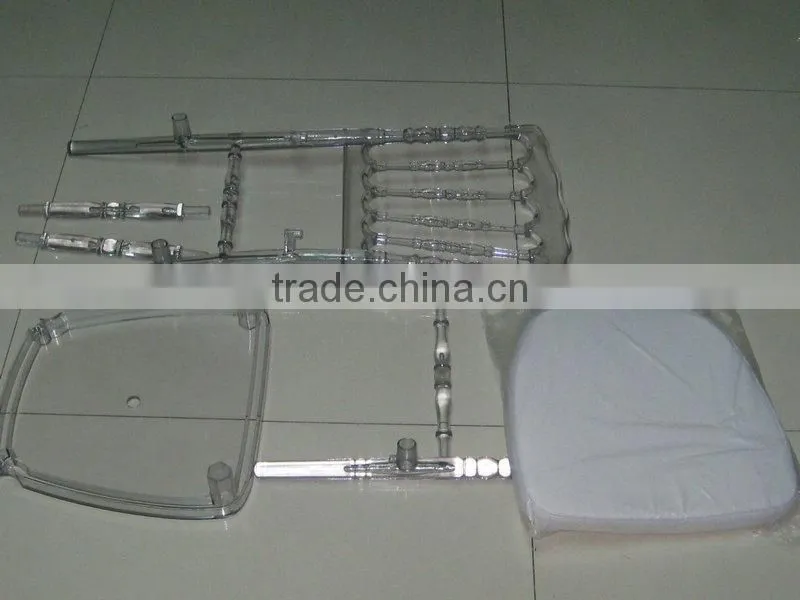 qingdao factory supply clear resin acrylic transparent chiavari chair for wedding