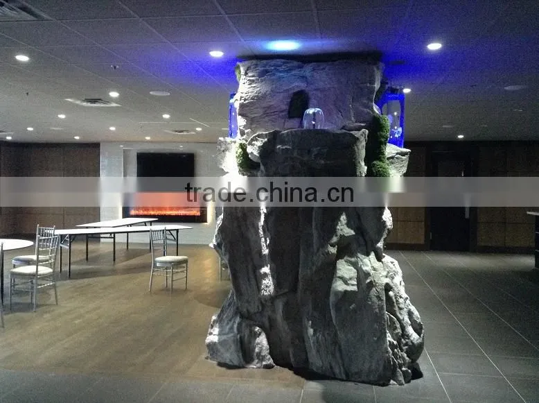 New sale , Home, garden, Square , Outdoor mini colorful LED natural stone waterfall fountain