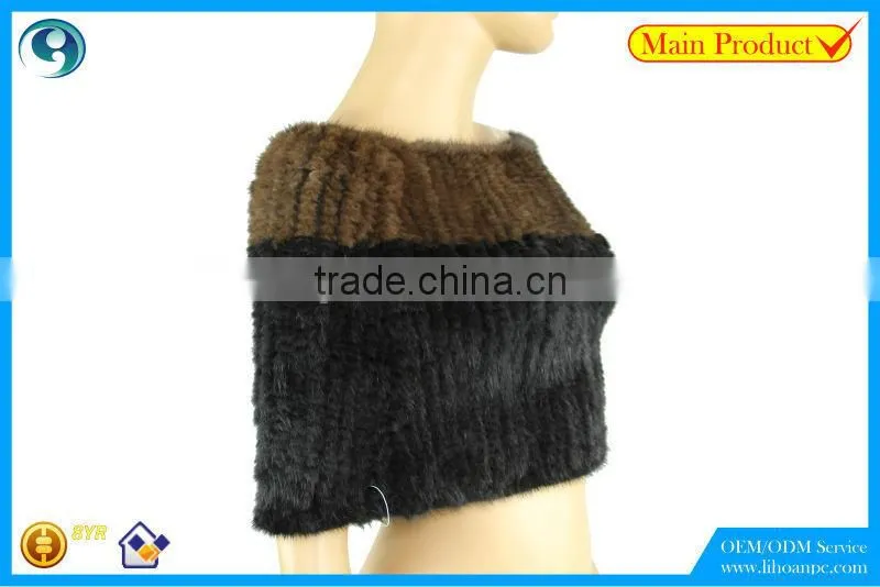 High Quality Knitted Mink Scarf